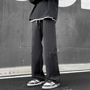Black Cargo Pants Men Baggy Sweatpants Fashion Straight Pants Hip Hop Streetwear Harajuku Trousers Joggers Bottoms Y2K Clothing